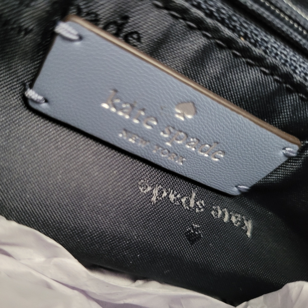 NWT Kate Spade New York Monica Flip Crossbody Bag in Thunderstorm Light Blue - Picture 9 of 11